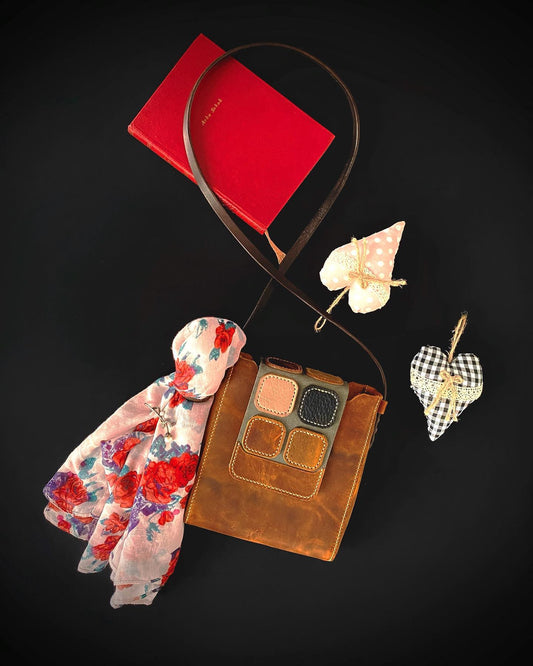 Kahve Deri Clutch — Dabi Deri el yapımı