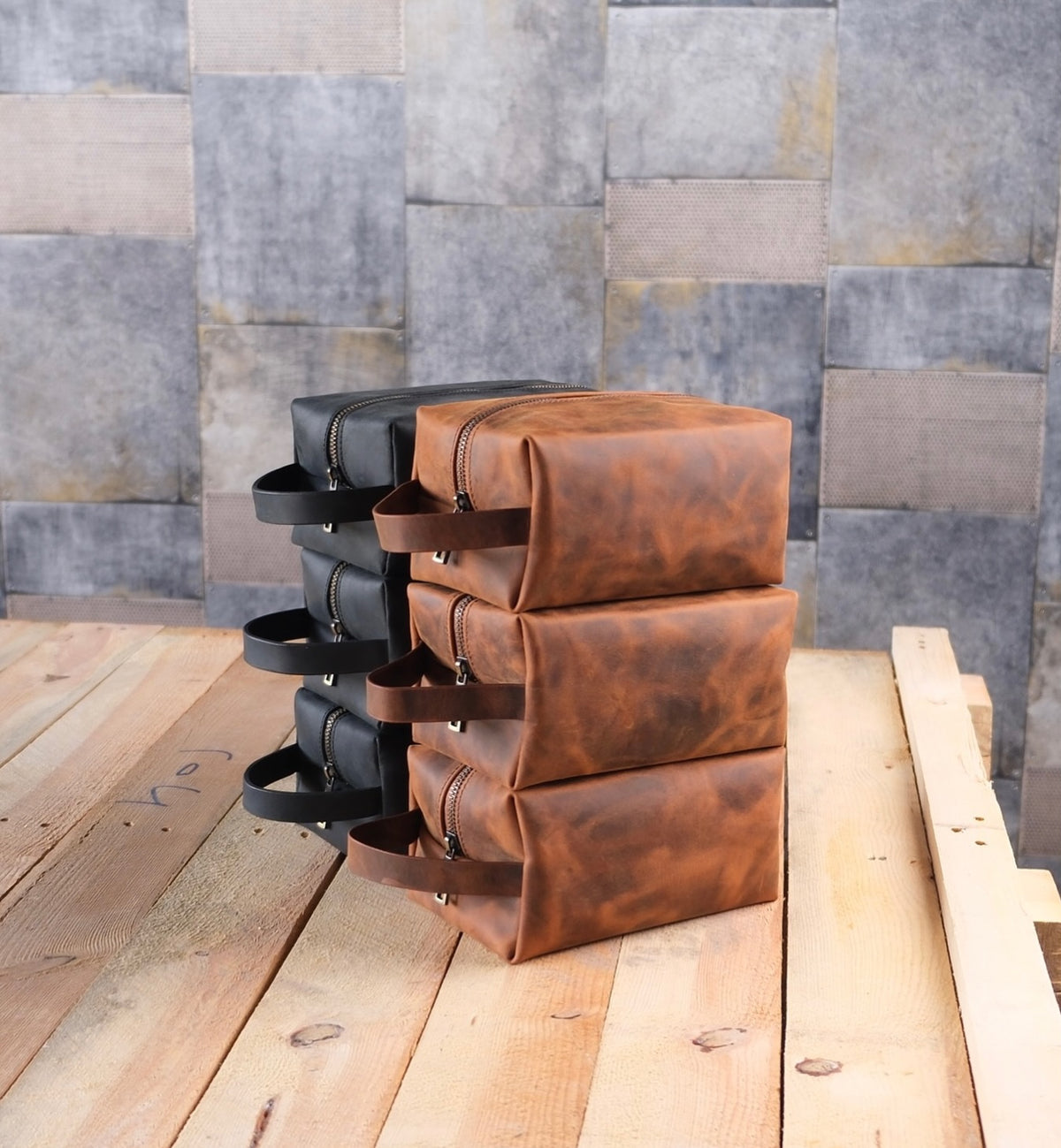 Taba Deri Dopp Kit Çantası — Dabi Deri el yapımı