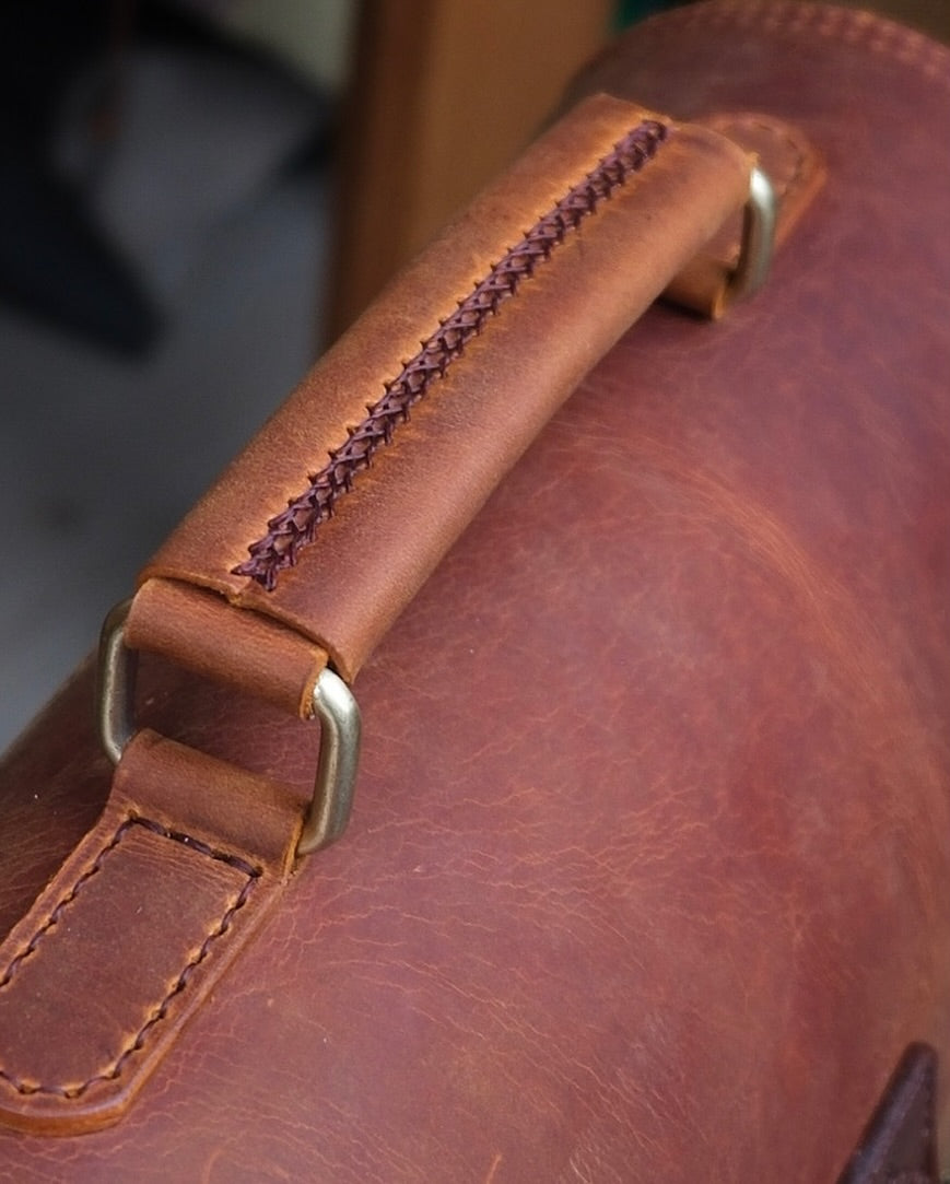 Taba Deri Satchel Çanta — Dabi Deri el yapımı