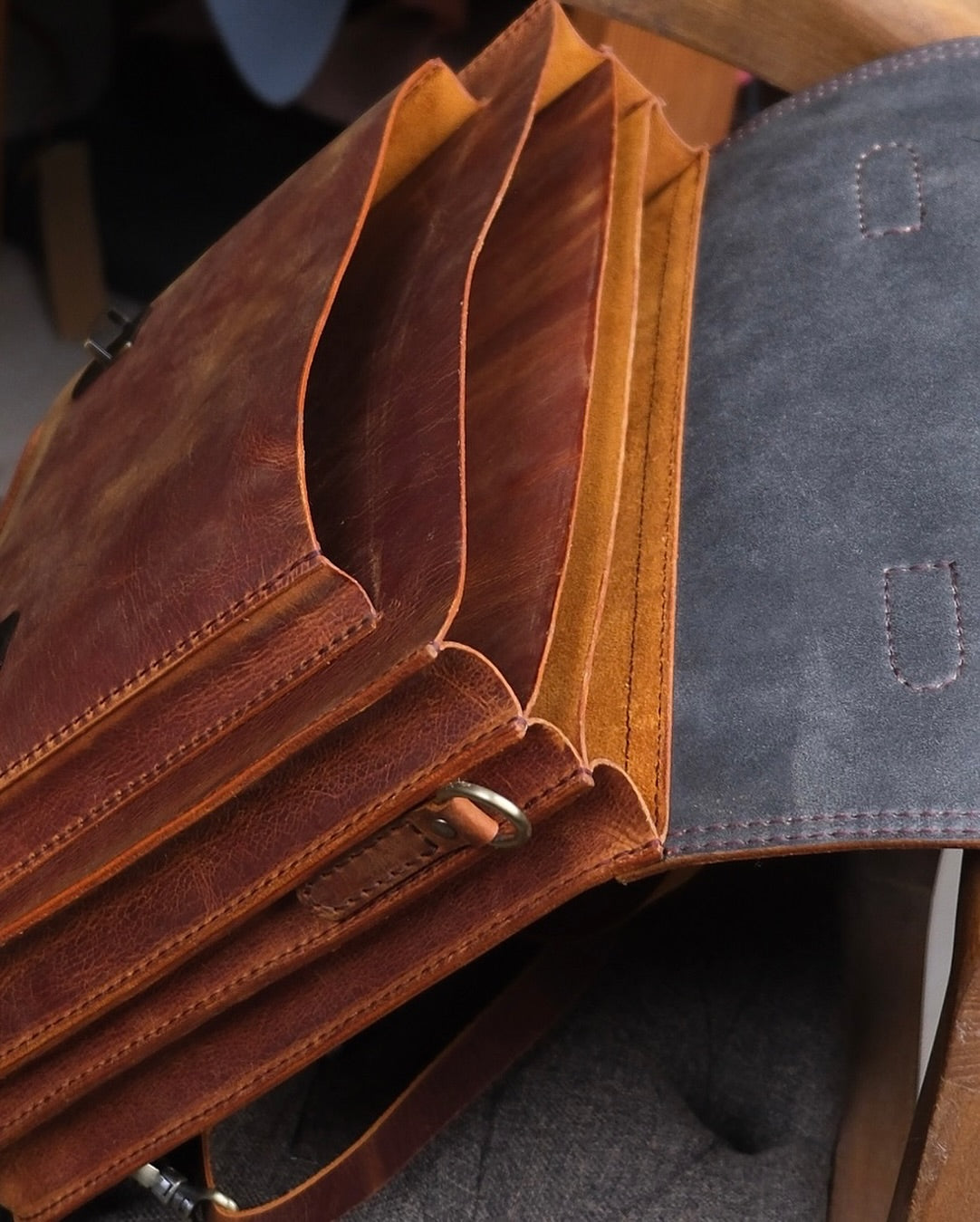 Taba Deri Satchel Çanta — Dabi Deri el yapımı