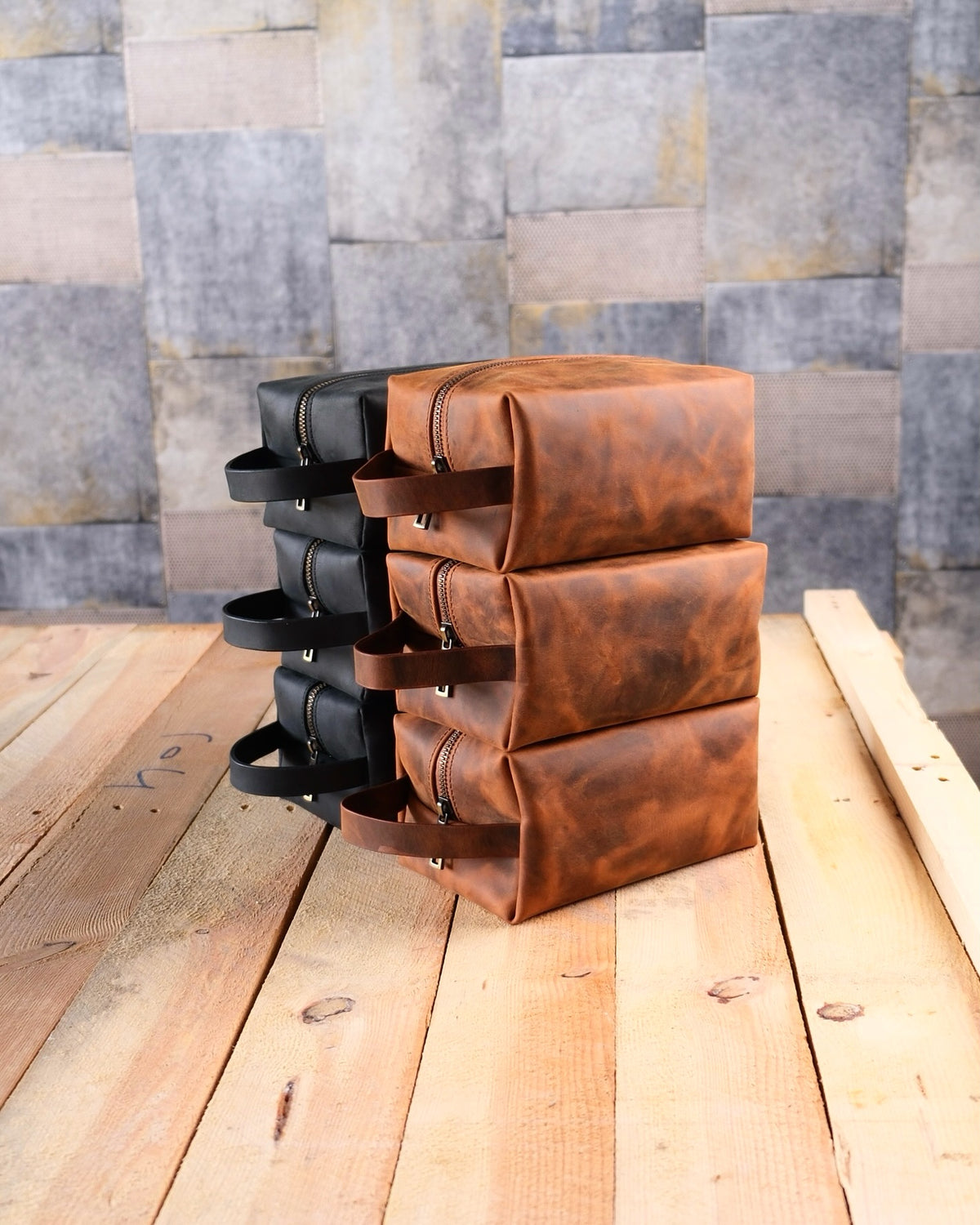 Taba Deri Dopp Kit — Dabi Deri el yapımı