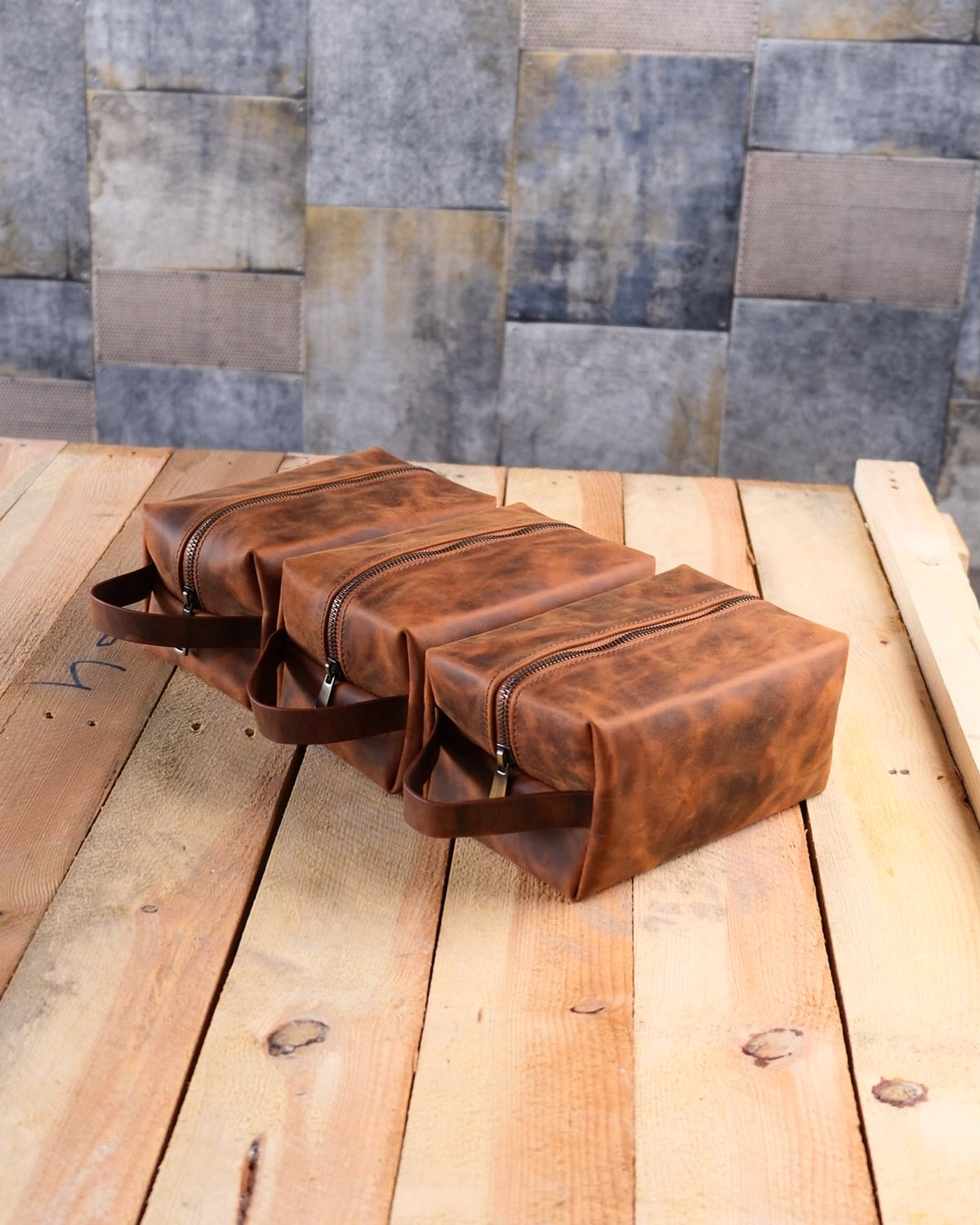 Taba Deri Dopp Kit — Dabi Deri el yapımı